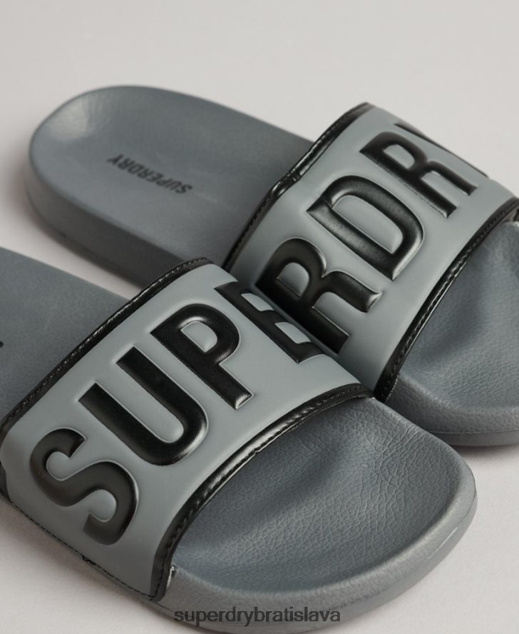 Superdry muži kĺzačky jadrového bazéna 6B4ZTR46 topánky čierna