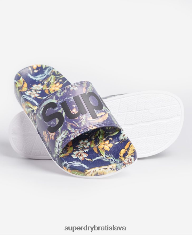 Superdry muži tlačené bazénové posúvače 6B4ZTR1931 topánky multi