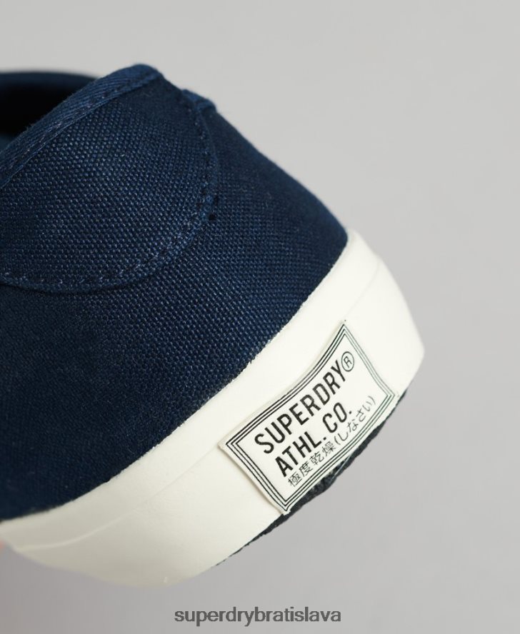Superdry muži vegánske plátenné tenisky na voľný čas 6B4ZTR1953 topánky námorníctvo