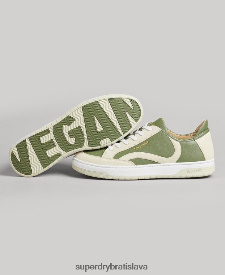 Superdry muži vegan košíkové nízke tenisky 6B4ZTR1894 topánky zelená