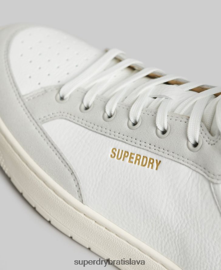 Superdry muži vintage veganské vysoké tenisky s košíkom 6B4ZTR1909 topánky biely
