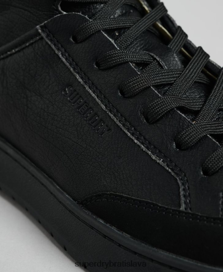 Superdry muži vintage veganské vysoké tenisky s košíkom 6B4ZTR1914 topánky čierna