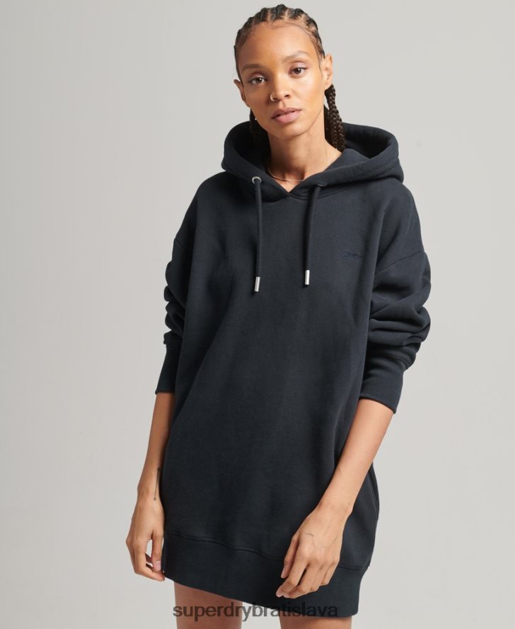 Superdry ženy Teplé šaty s vyšívaným logom z organickej bavlny 6B4ZTR6528 oblečenie námorníctvo