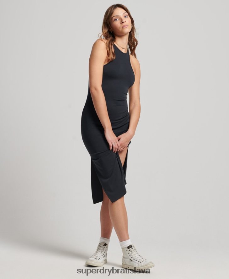 Superdry ženy dres pretekárske šaty 6B4ZTR2372 oblečenie čierna