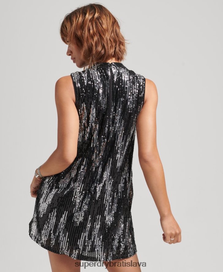 Superdry ženy flitrové minišaty 6B4ZTR2460 oblečenie multi