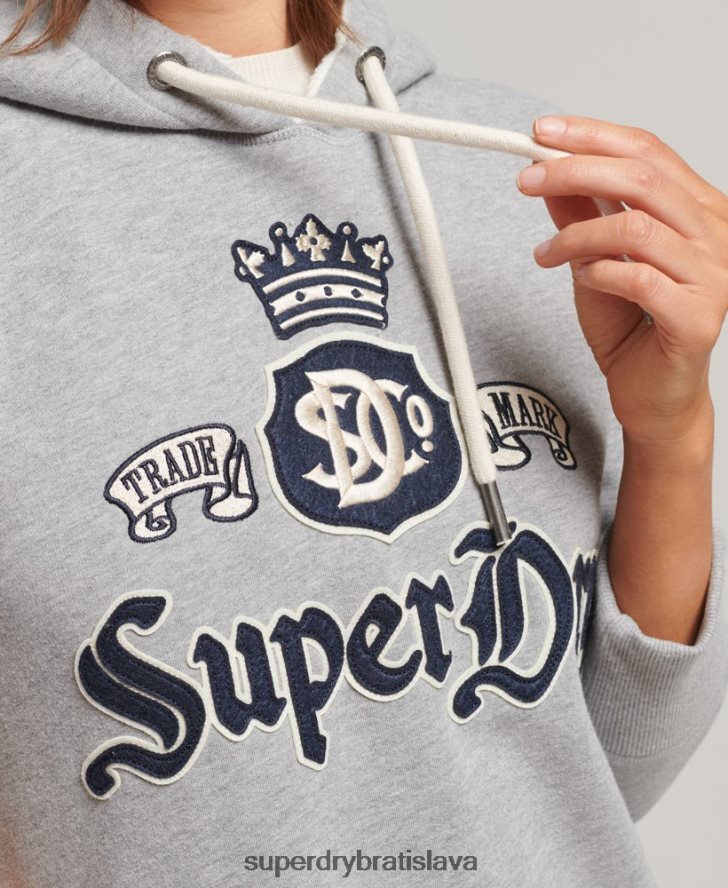 Superdry ženy hrdosť na remeselné mikiny 6B4ZTR2456 oblečenie sivá