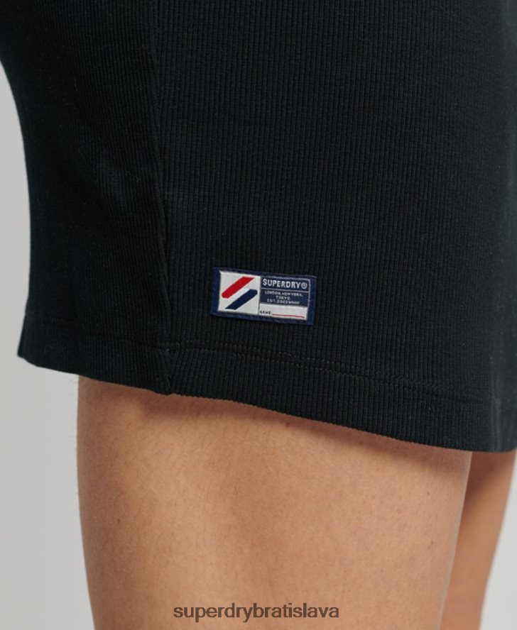 Superdry ženy nevyhnutné šaty na ramienka 6B4ZTR2536 oblečenie čierna
