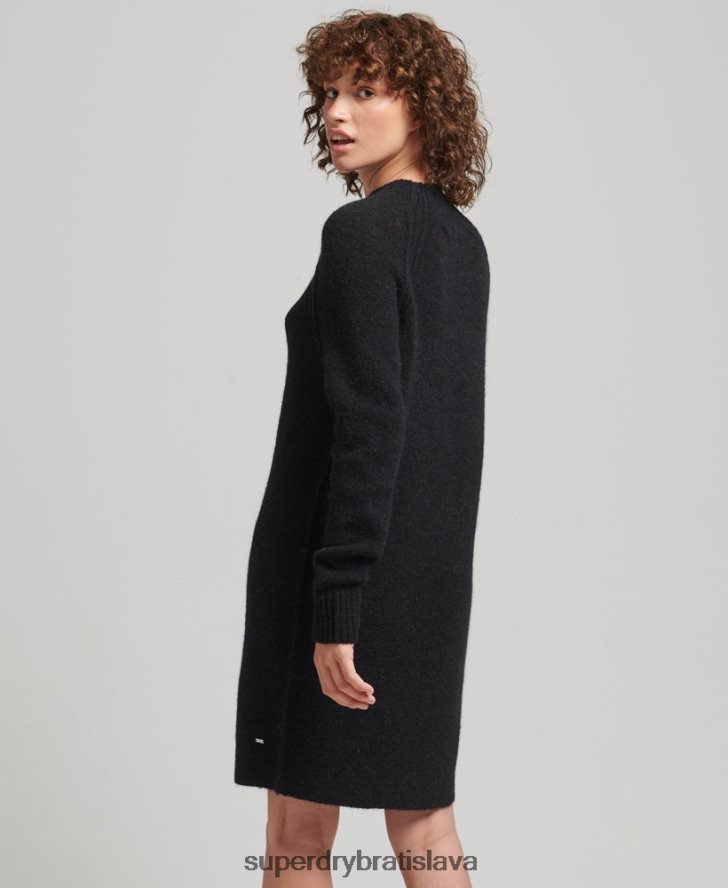 Superdry ženy rolákové šaty 6B4ZTR2459 oblečenie čierna