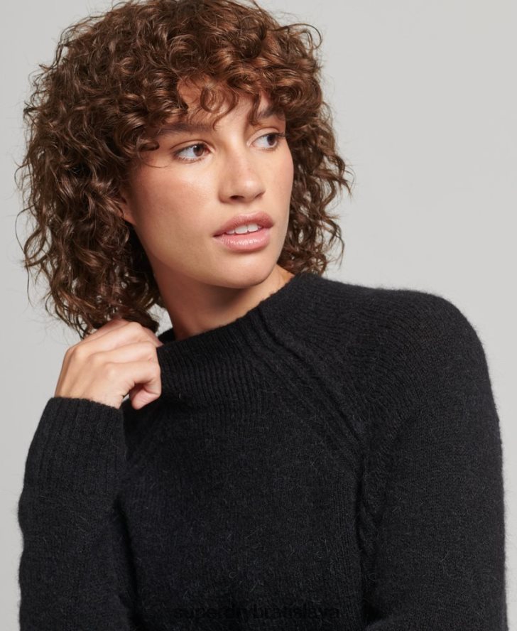 Superdry ženy rolákové šaty 6B4ZTR2459 oblečenie čierna