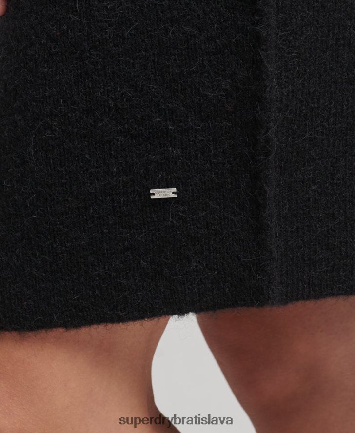 Superdry ženy rolákové šaty 6B4ZTR2459 oblečenie čierna