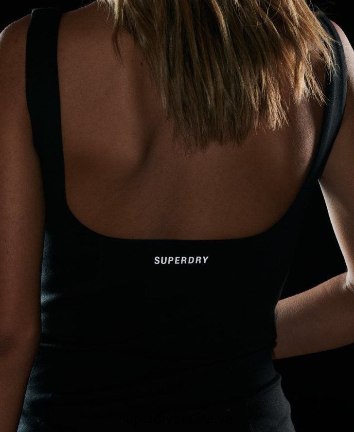 Superdry ženy technické šaty 6B4ZTR2501 oblečenie čierna