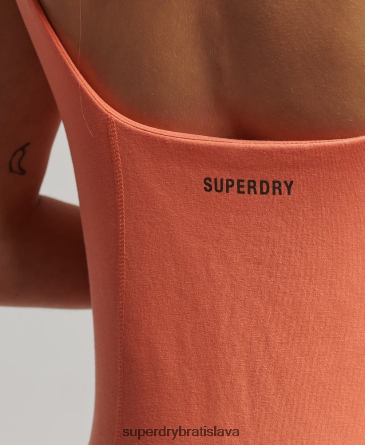 Superdry ženy technické šaty 6B4ZTR2509 oblečenie koralový