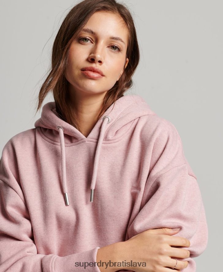 Superdry ženy vintage vyšívané teplákové šaty s logom 6B4ZTR2433 oblečenie Ružová