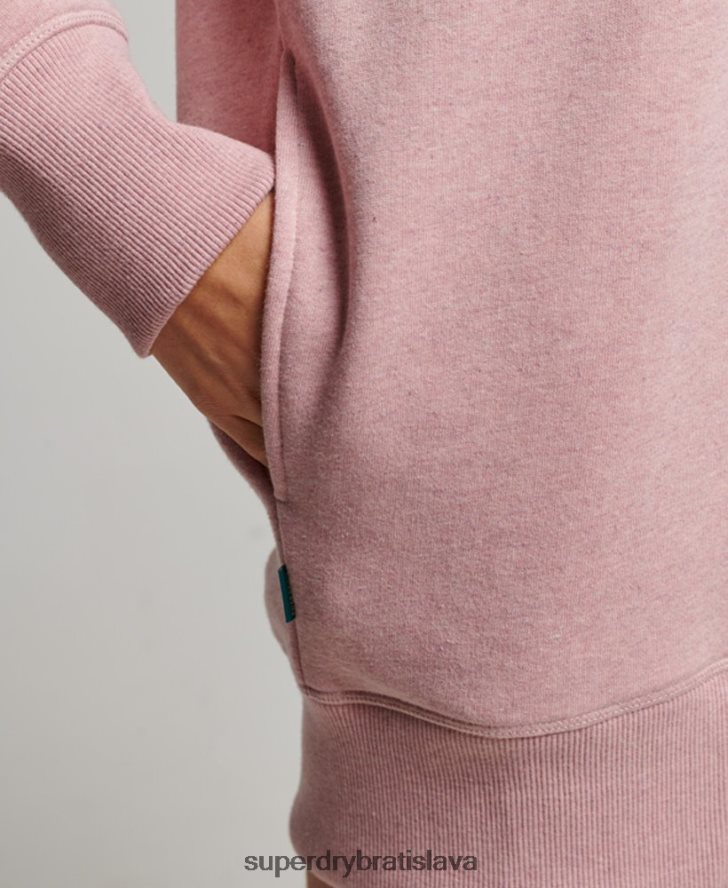 Superdry ženy vintage vyšívané teplákové šaty s logom 6B4ZTR2433 oblečenie Ružová