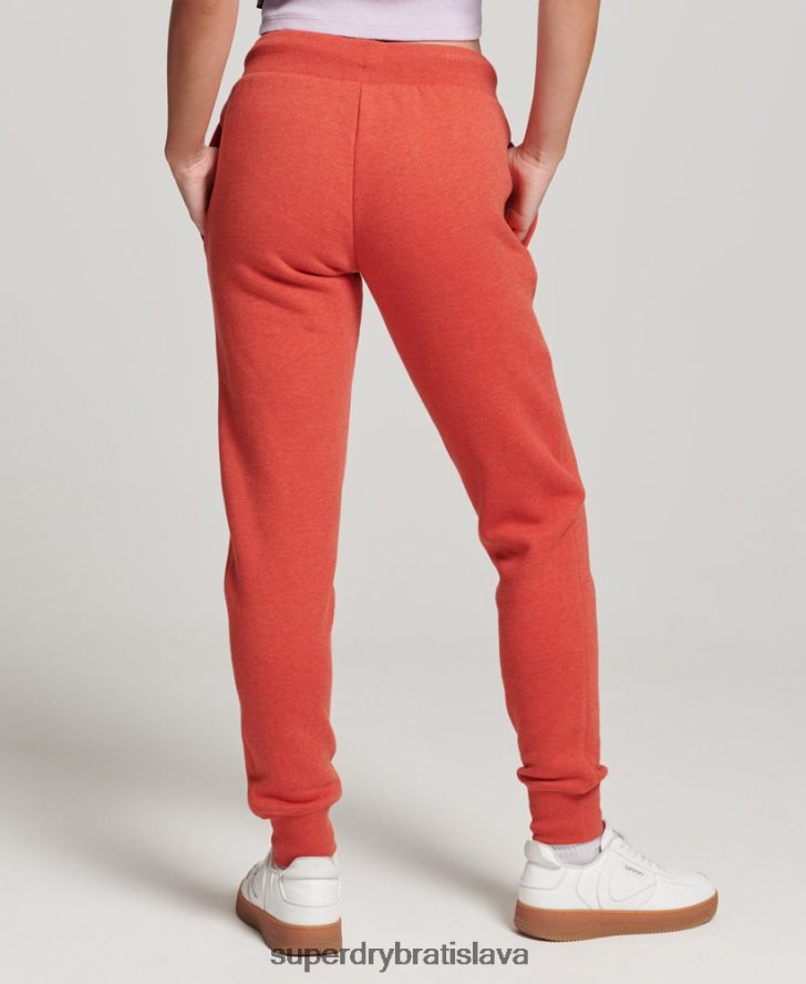 Superdry ženy Základné logo joggers z organickej bavlny 6B4ZTR6537 oblečenie oranžová