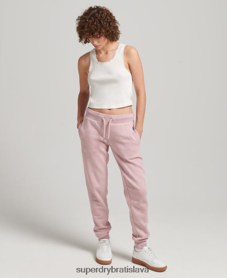 Superdry ženy Základné logo joggers z organickej bavlny 6B4ZTR6597 oblečenie Ružová