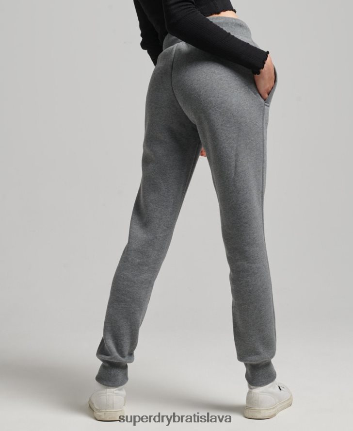 Superdry ženy Základné logo joggers z organickej bavlny 6B4ZTR6675 oblečenie sivá