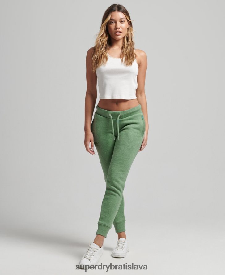 Superdry ženy Základné logo joggers z organickej bavlny 6B4ZTR6704 oblečenie zelená
