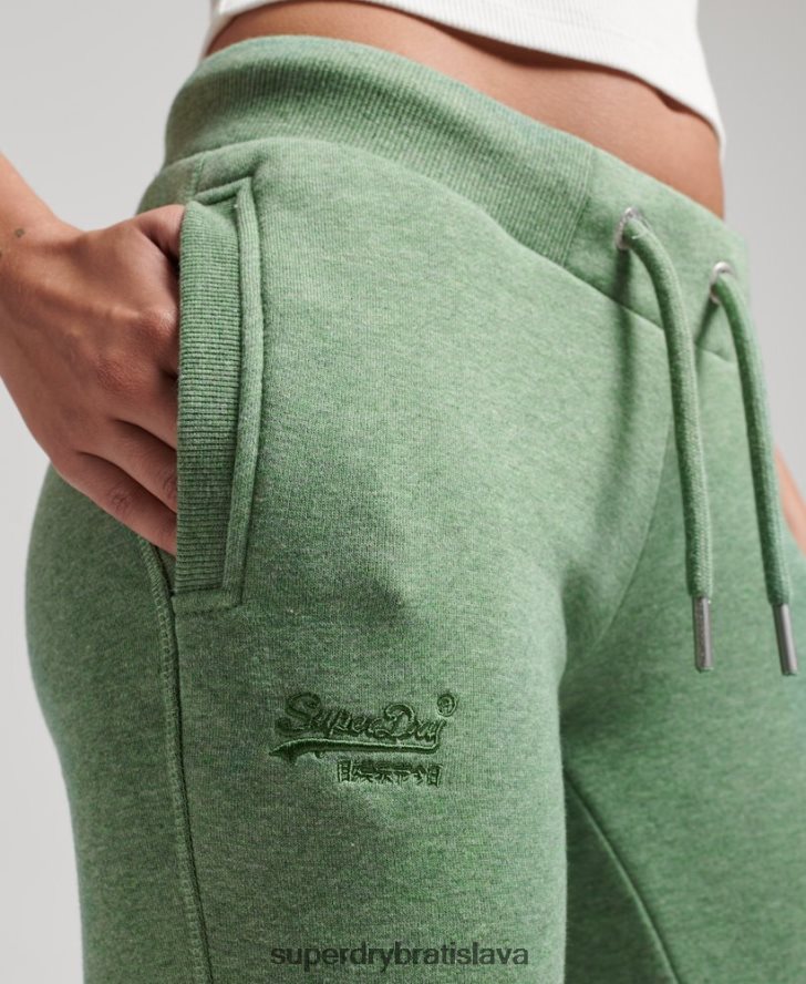 Superdry ženy Základné logo joggers z organickej bavlny 6B4ZTR6704 oblečenie zelená