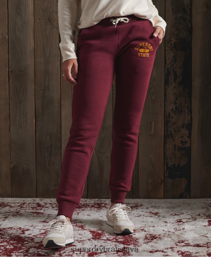 Superdry ženy atletické klasické joggery 6B4ZTR3945 oblečenie červená