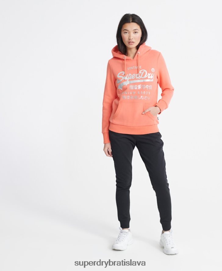 Superdry ženy bežecké bežce so štandardnou etiketou z organickej bavlny 6B4ZTR3941 oblečenie čierna