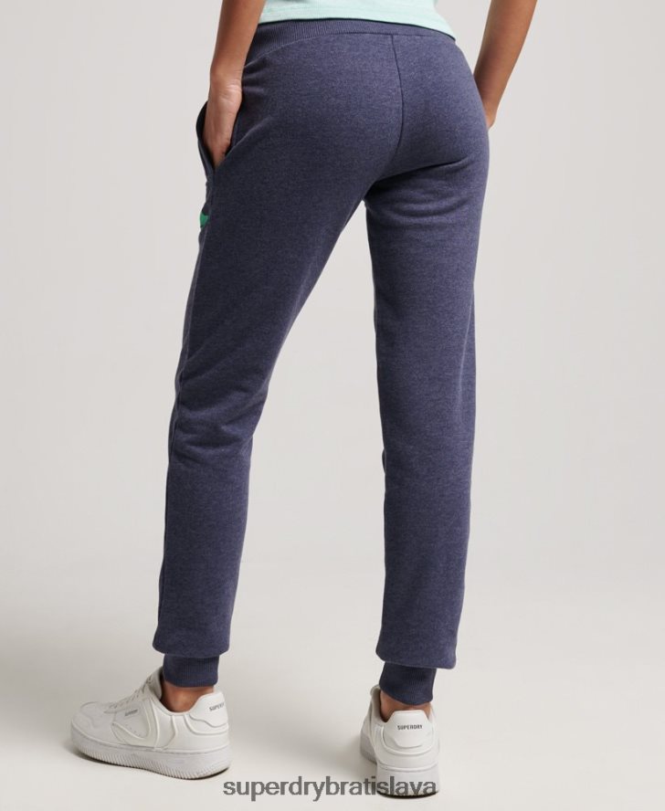 Superdry ženy cali výrez nečesané joggery 6B4ZTR3916 oblečenie námorníctvo
