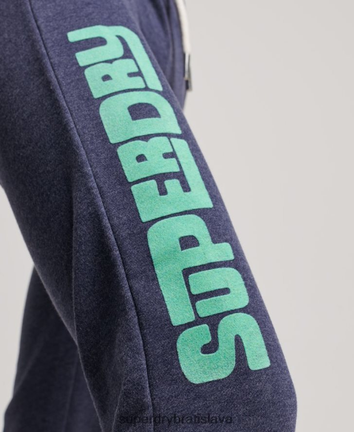 Superdry ženy cali výrez nečesané joggery 6B4ZTR3916 oblečenie námorníctvo