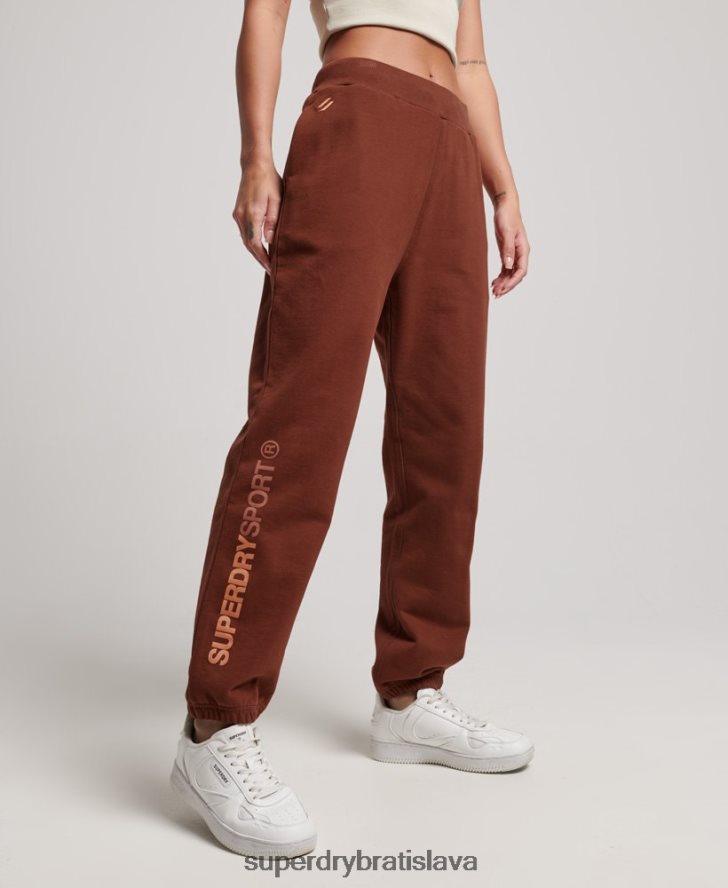 Superdry ženy core joggers 6B4ZTR3899 oblečenie hnedá