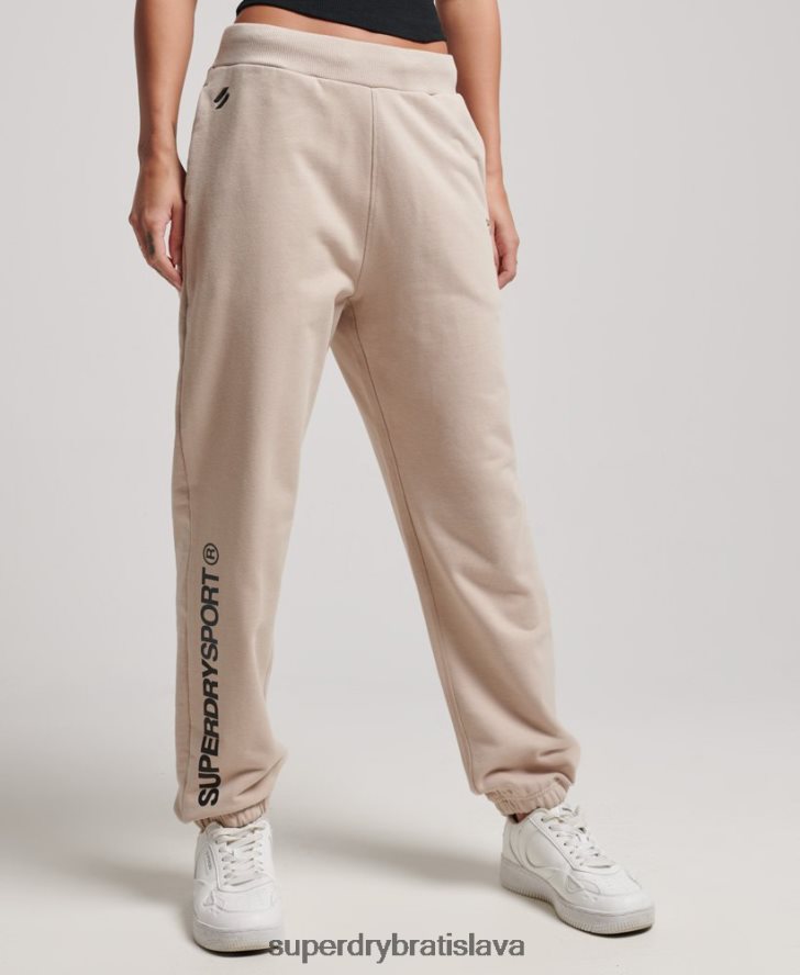 Superdry ženy core joggers 6B4ZTR3905 oblečenie béžová