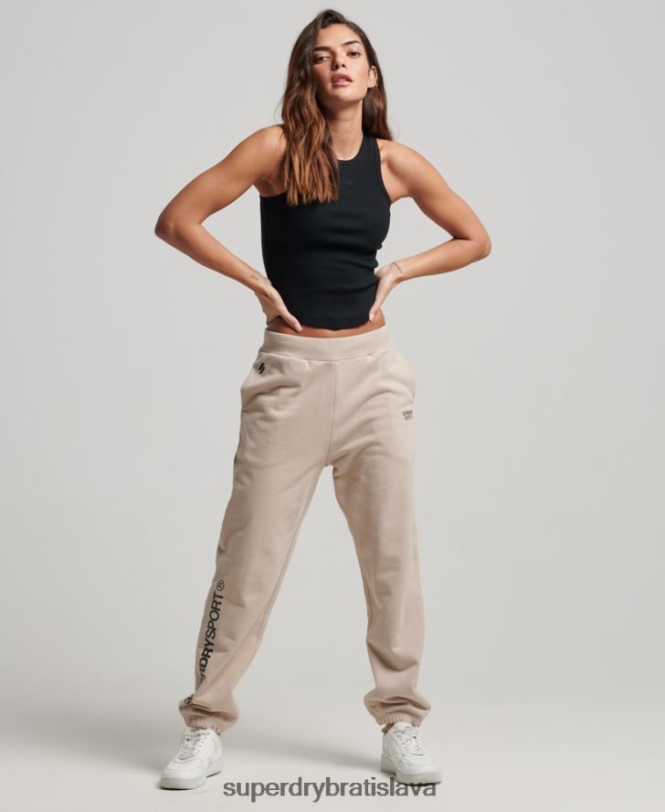 Superdry ženy core joggers 6B4ZTR3905 oblečenie béžová