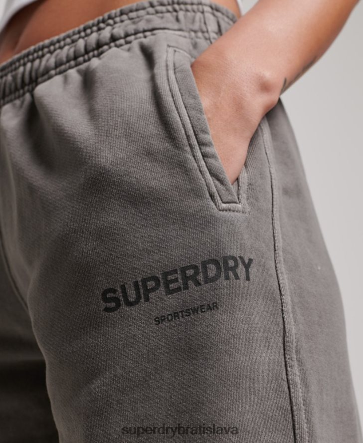 Superdry ženy core sports joggers 6B4ZTR3926 oblečenie sivá