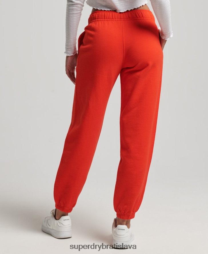 Superdry ženy dedičstvo priateľ vyšívané joggers 6B4ZTR3920 oblečenie červená