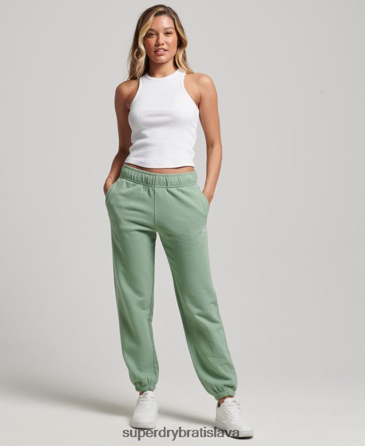 Superdry ženy dedičstvo priateľ vyšívané joggers 6B4ZTR6594 oblečenie zelená