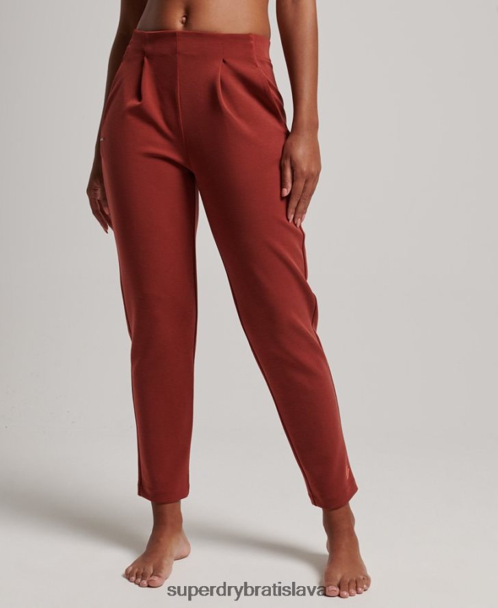 Superdry ženy flex prispôsobené joggery 6B4ZTR3914 oblečenie hnedá