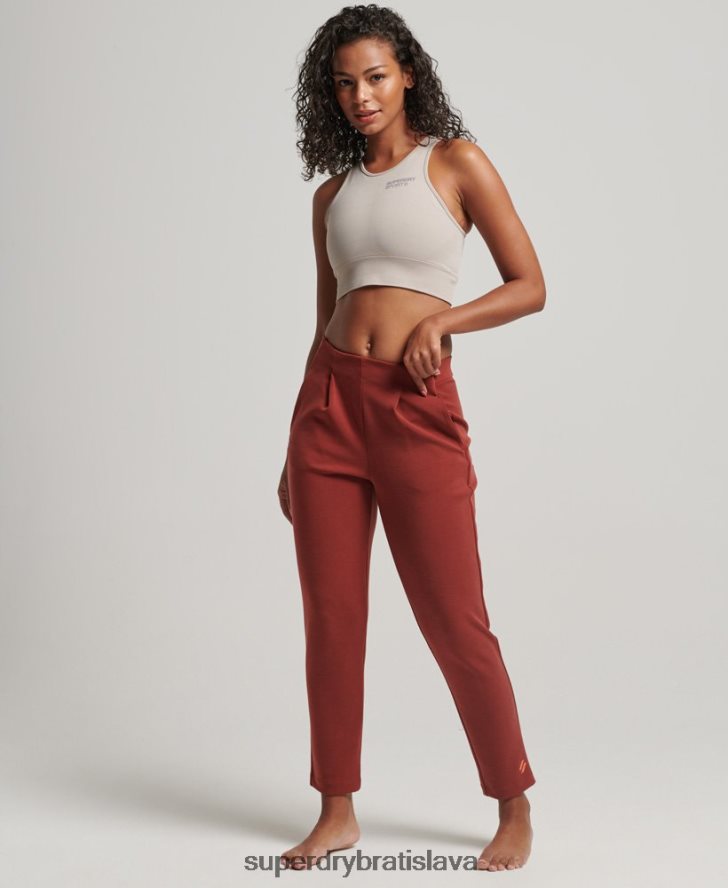 Superdry ženy flex prispôsobené joggery 6B4ZTR3914 oblečenie hnedá