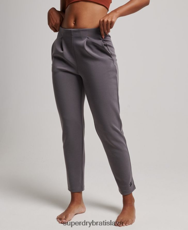 Superdry ženy flex prispôsobené joggery 6B4ZTR3919 oblečenie sivá