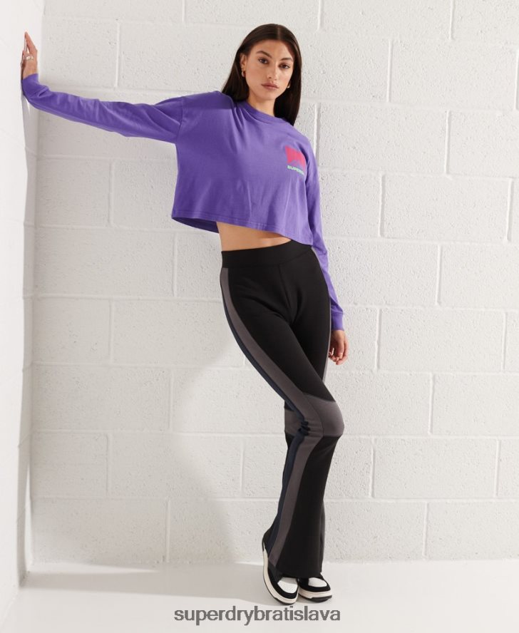 Superdry ženy horská vyvýšená svetlice jogger 6B4ZTR3949 oblečenie čierna