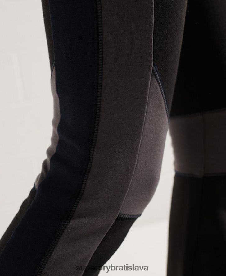 Superdry ženy horská vyvýšená svetlice jogger 6B4ZTR3949 oblečenie čierna