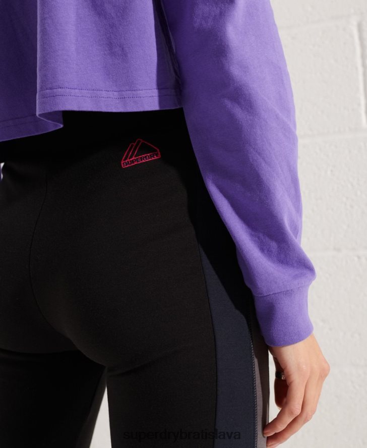 Superdry ženy horská vyvýšená svetlice jogger 6B4ZTR3949 oblečenie čierna