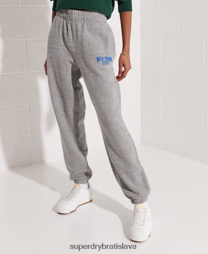 Superdry ženy mestskí vysokoškolskí bežci 6B4ZTR6563 oblečenie svetlo šedá