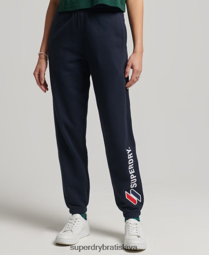 Superdry ženy nášivka logo joggers 6B4ZTR3937 oblečenie námorníctvo