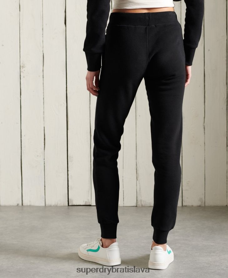 Superdry ženy oranžová etiketa klasické joggery 6B4ZTR3947 oblečenie čierna