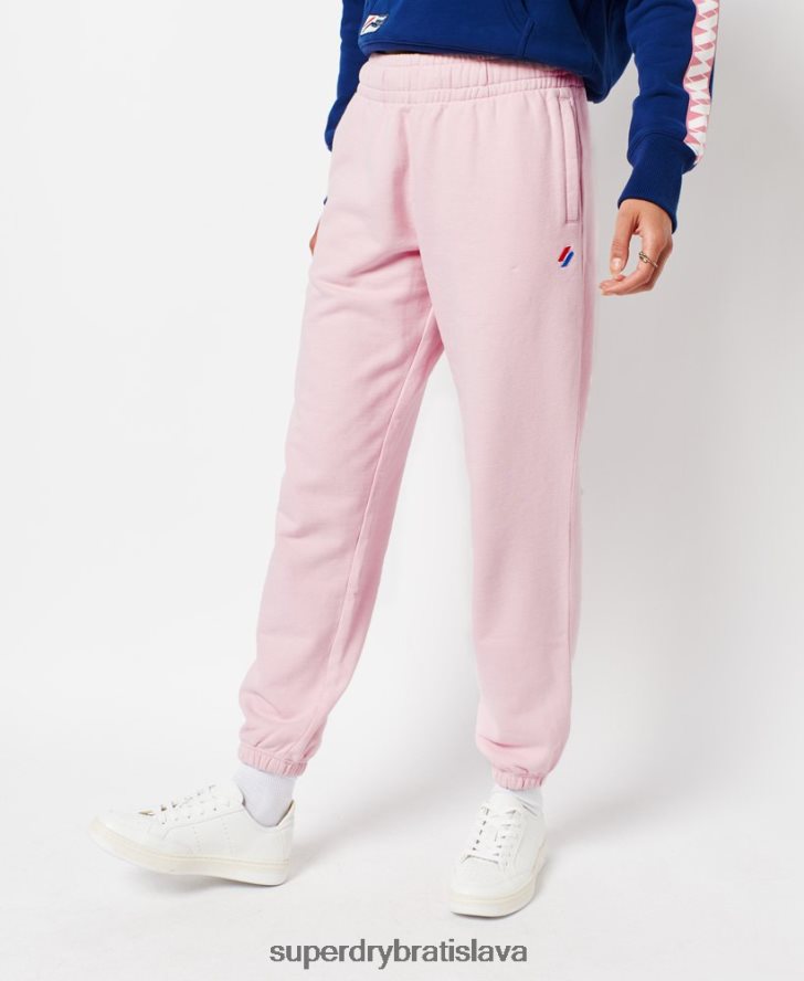 Superdry ženy organická bavlna kód základné joggers 6B4ZTR6599 oblečenie Ružová