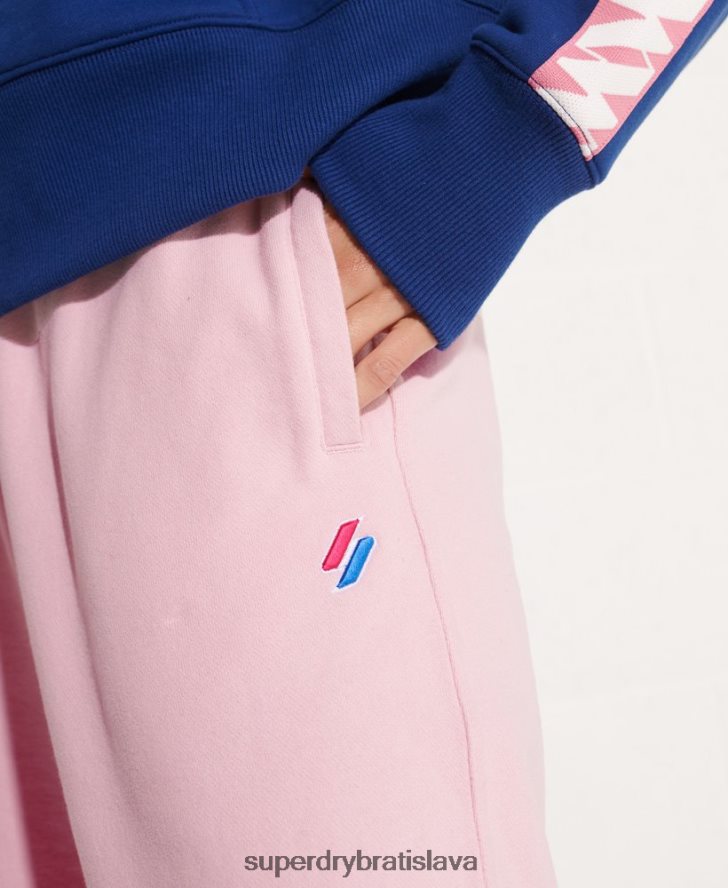 Superdry ženy organická bavlna kód základné joggers 6B4ZTR6599 oblečenie Ružová
