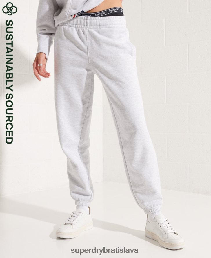 Superdry ženy organická bavlna kód základné joggers 6B4ZTR6682 oblečenie svetlo šedá