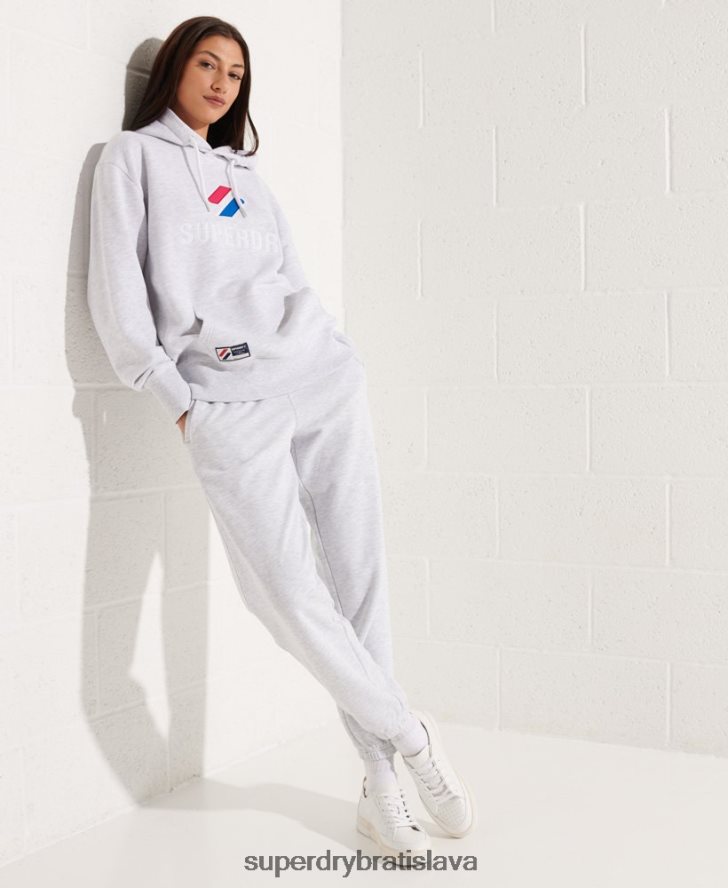 Superdry ženy organická bavlna kód základné joggers 6B4ZTR6682 oblečenie svetlo šedá