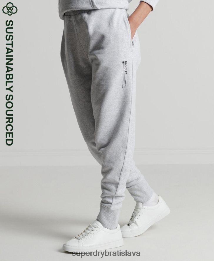 Superdry ženy recyklované mikro bočné joggery 6B4ZTR3936 oblečenie svetlo šedá