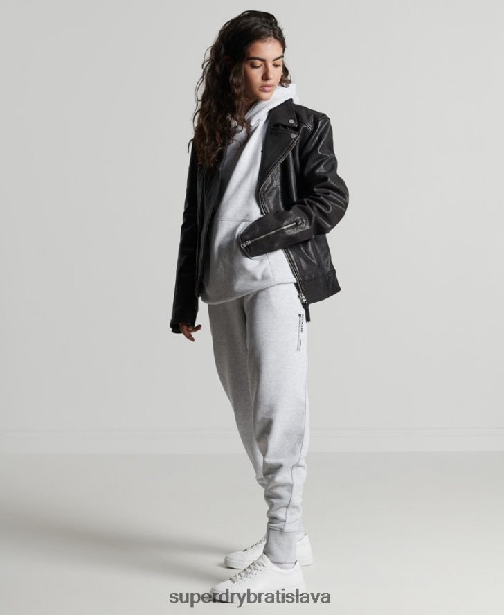 Superdry ženy recyklované mikro bočné joggery 6B4ZTR3936 oblečenie svetlo šedá
