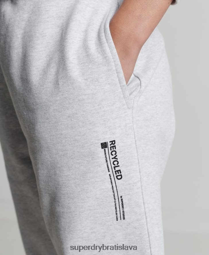 Superdry ženy recyklované mikro bočné joggery 6B4ZTR3936 oblečenie svetlo šedá