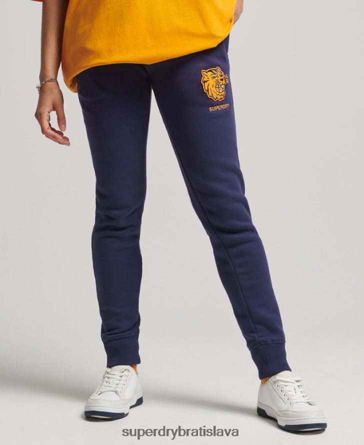 Superdry ženy ročník vysokoškolských joggerov 6B4ZTR6557 oblečenie námorníctvo